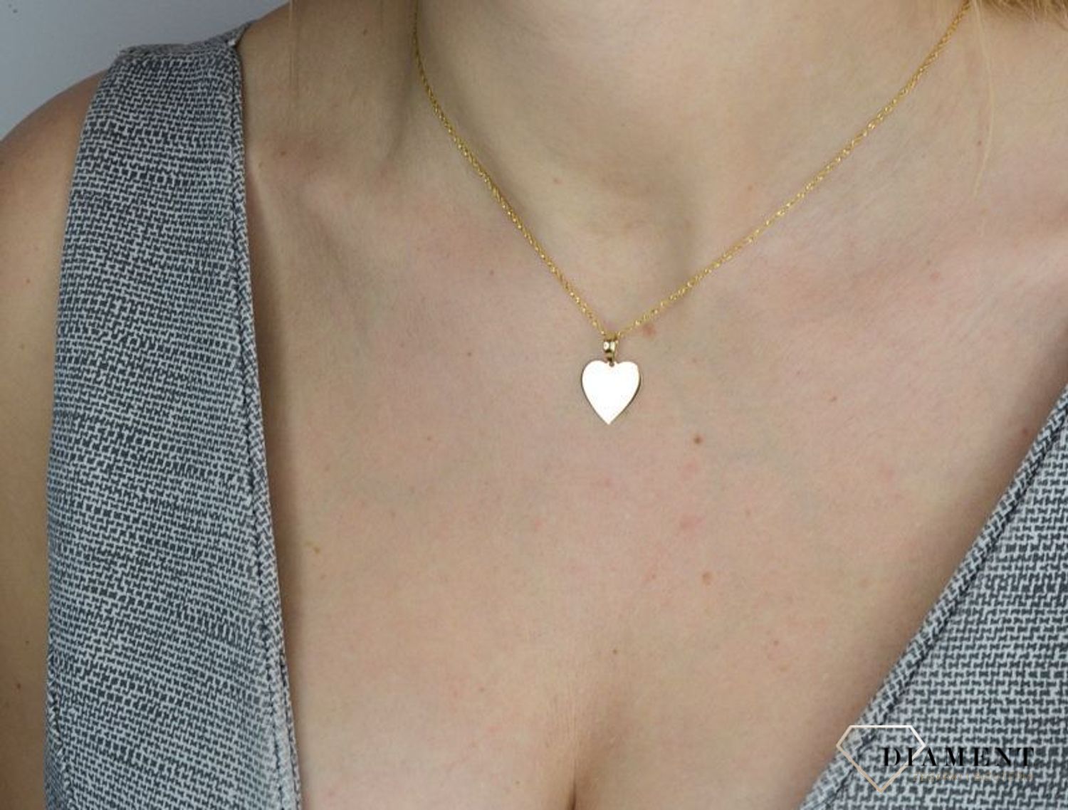 Złota zawieszka 585 blaszka 'Serce do graweru' DIA-ZAW-2611-585.jpg