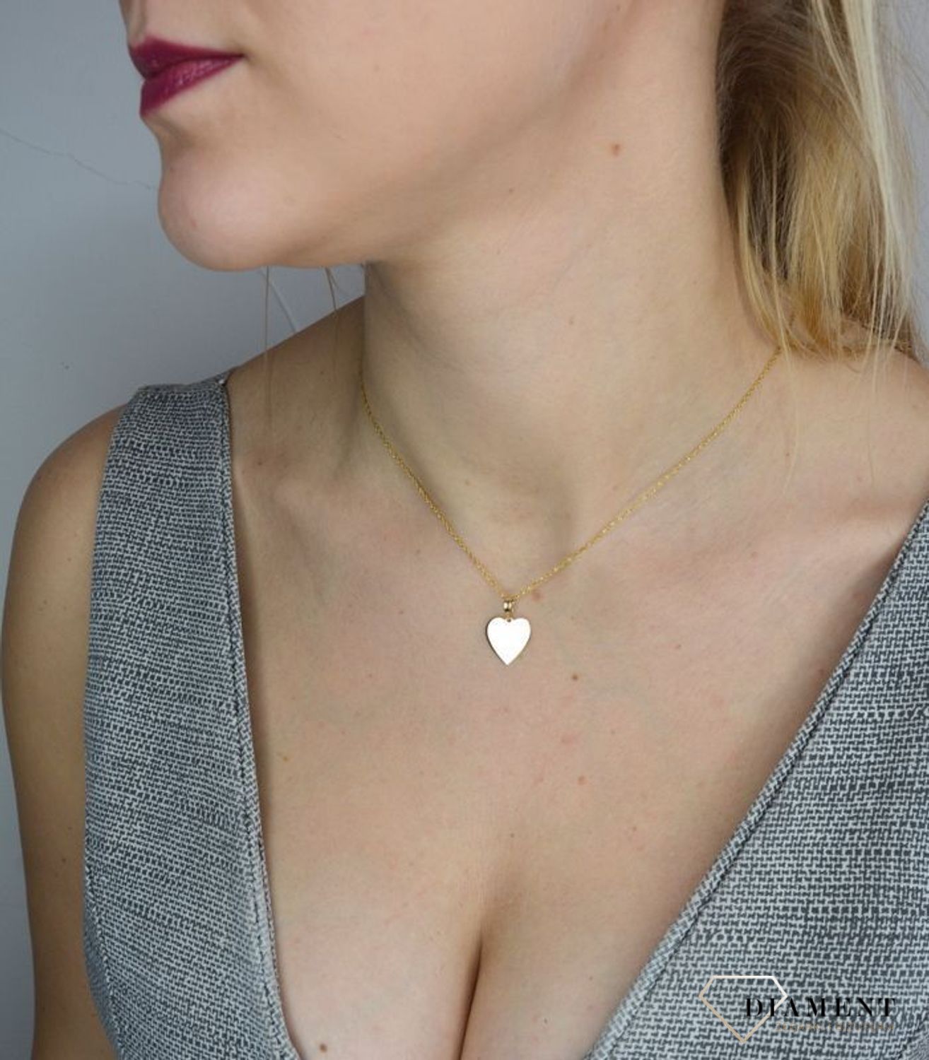 Złota zawieszka 585 blaszka 'Serce do graweru' DIA-ZAW-2611-585.jpg