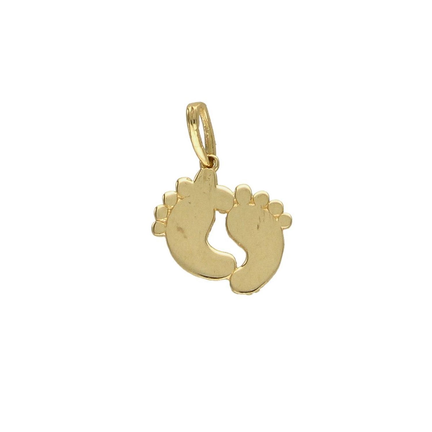 Złota zawieszka 585 gładkie stópki DIA-ZAW-2613-585.jpg