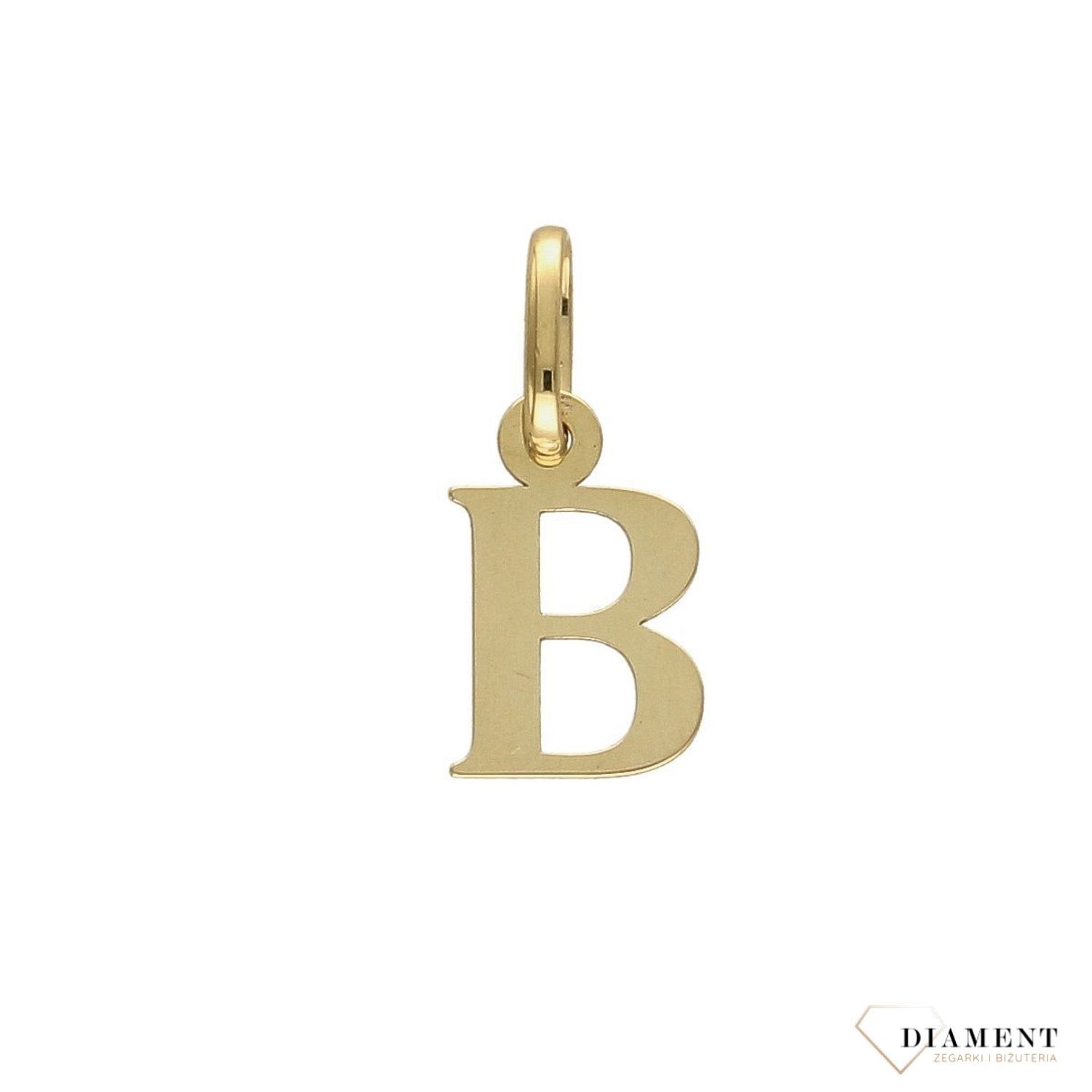 Złota zawieszka 585 literka B DIA-ZAW-2692B-585.jpg