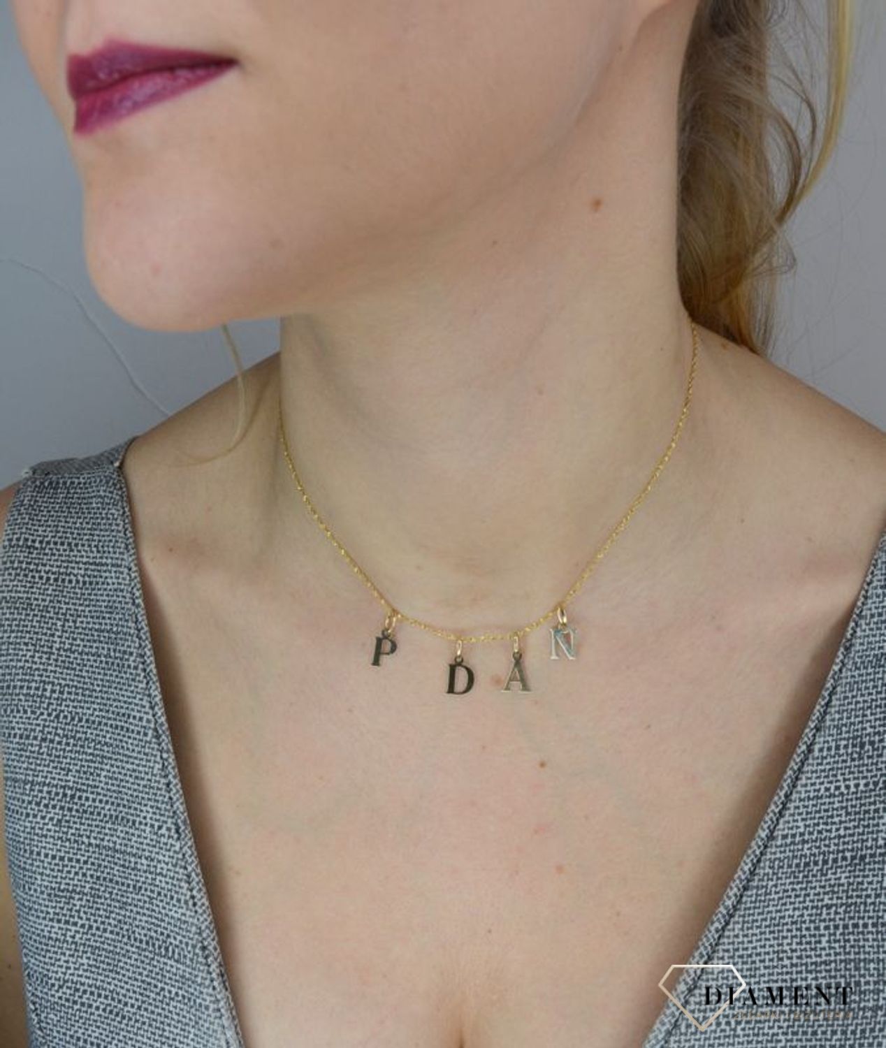 Złota zawieszka 585 literka D DIA-ZAW-2692D-585.jpg