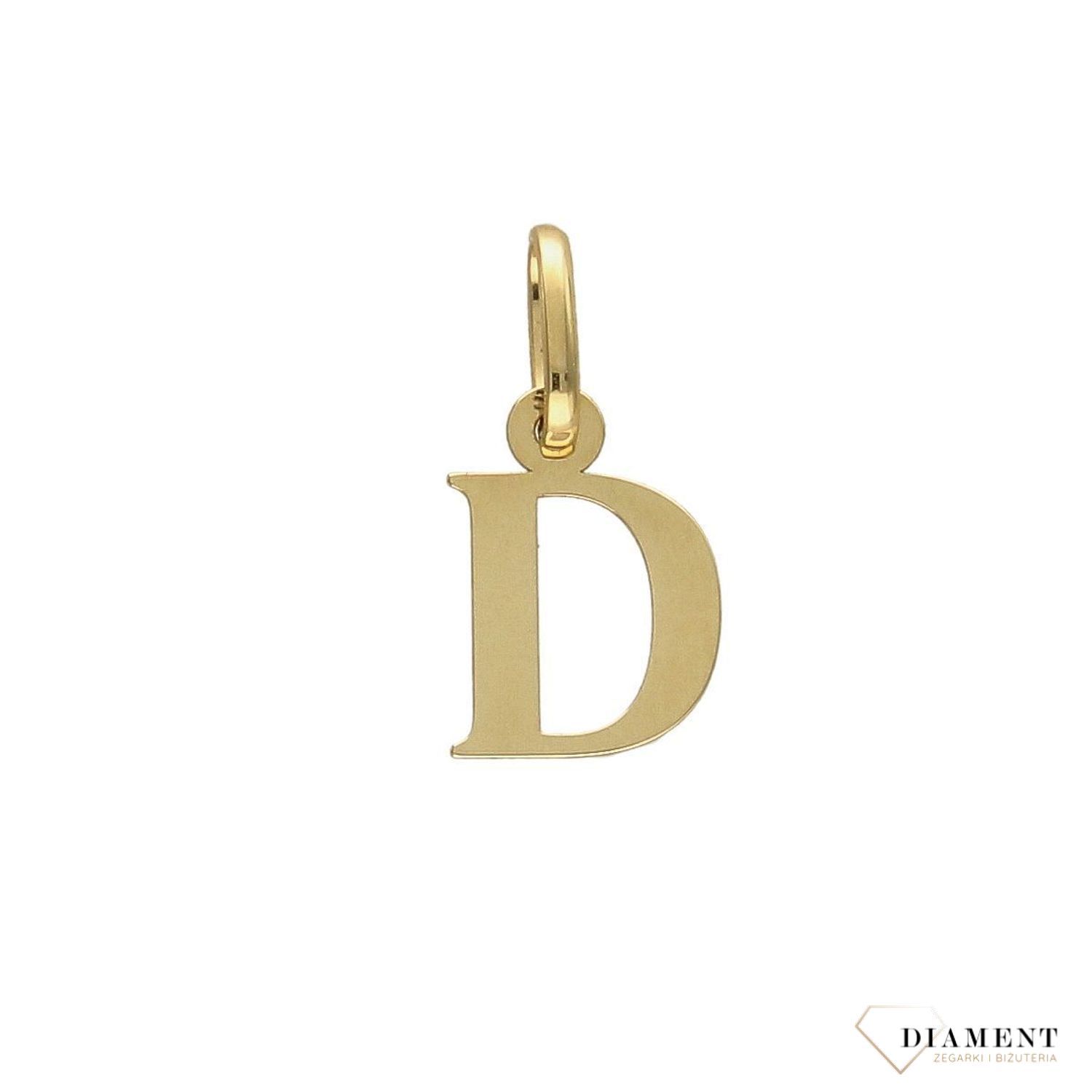 Złota zawieszka 585 literka D DIA-ZAW-2692D-585.jpg