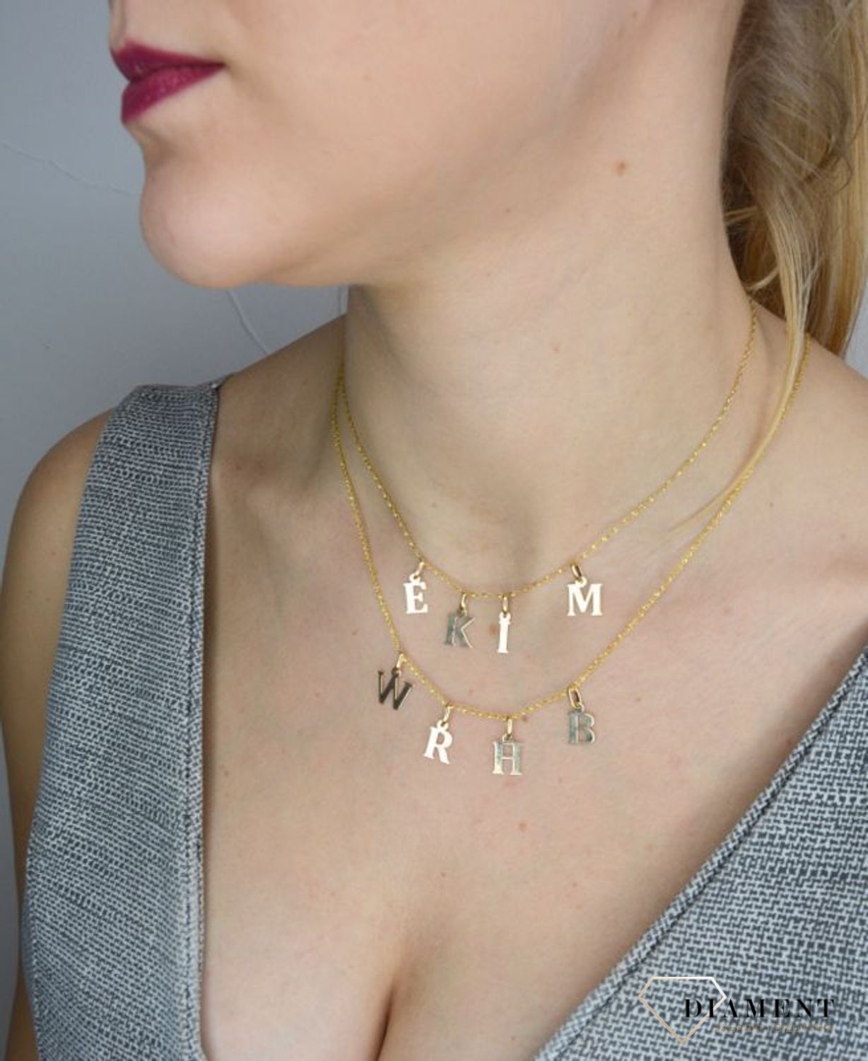 Złota zawieszka 585 literka E DIA-ZAW-2692E-585.jpg