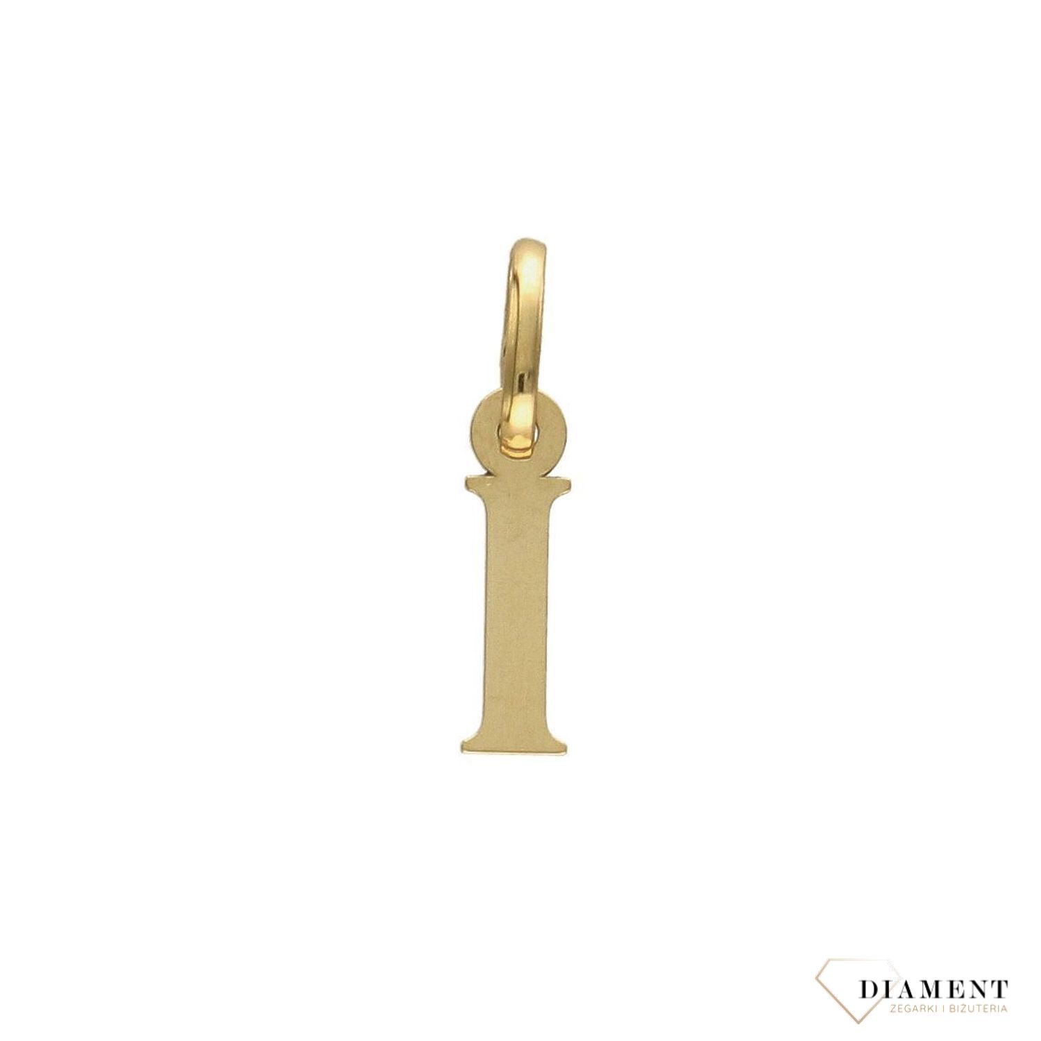 Złota zawieszka 585 literka I DIA-ZAW-2692I-585.jpg