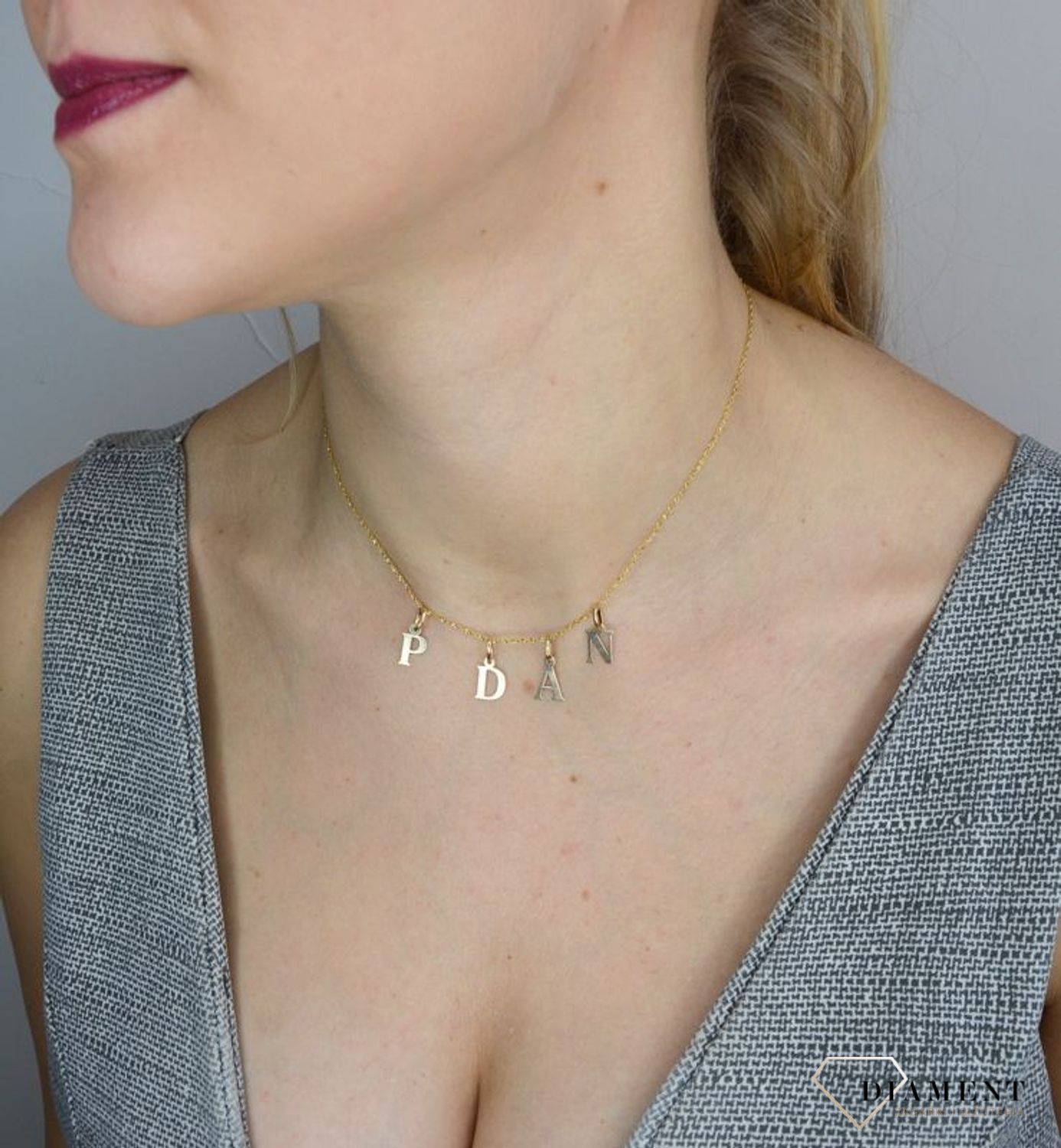 Złota zawieszka 585 literka N DIA-ZAW-2692N-585.jpg