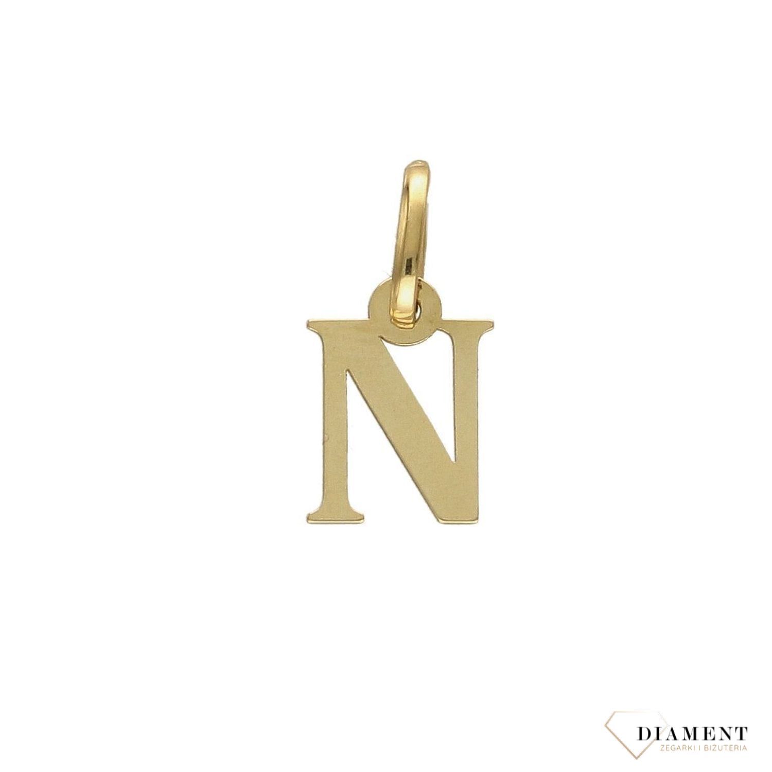 Złota zawieszka 585 literka N DIA-ZAW-2692N-585.jpg