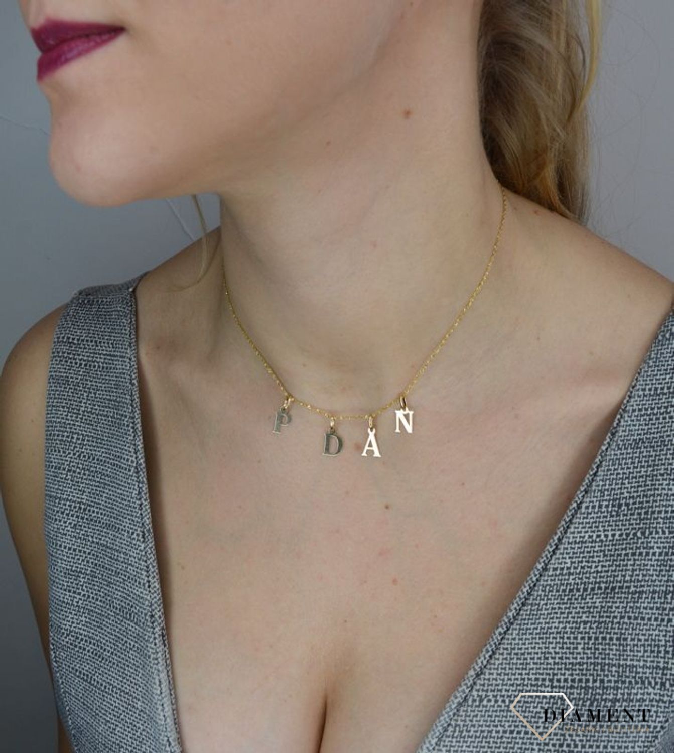 Złota zawieszka 585 literka P DIA-ZAW-2692P-585.jpg