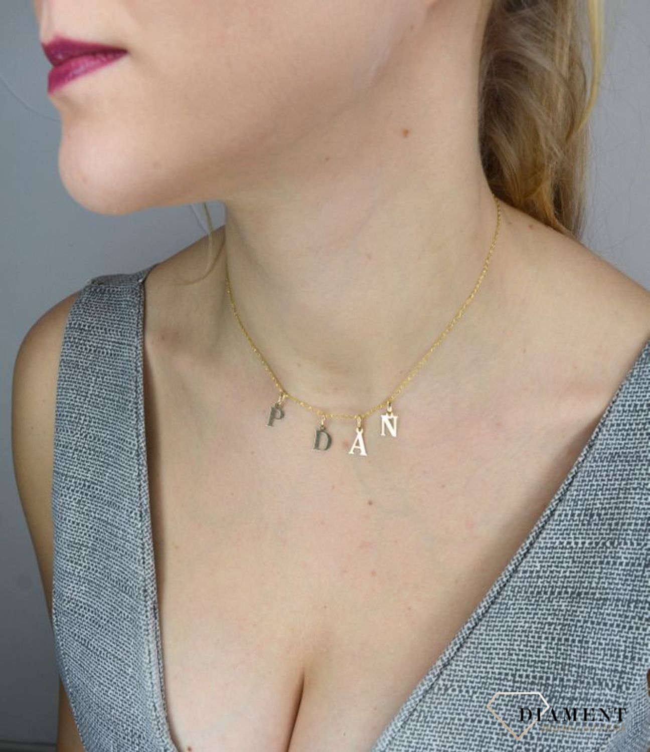 Złota zawieszka 585 literka P DIA-ZAW-2692P-585.jpg