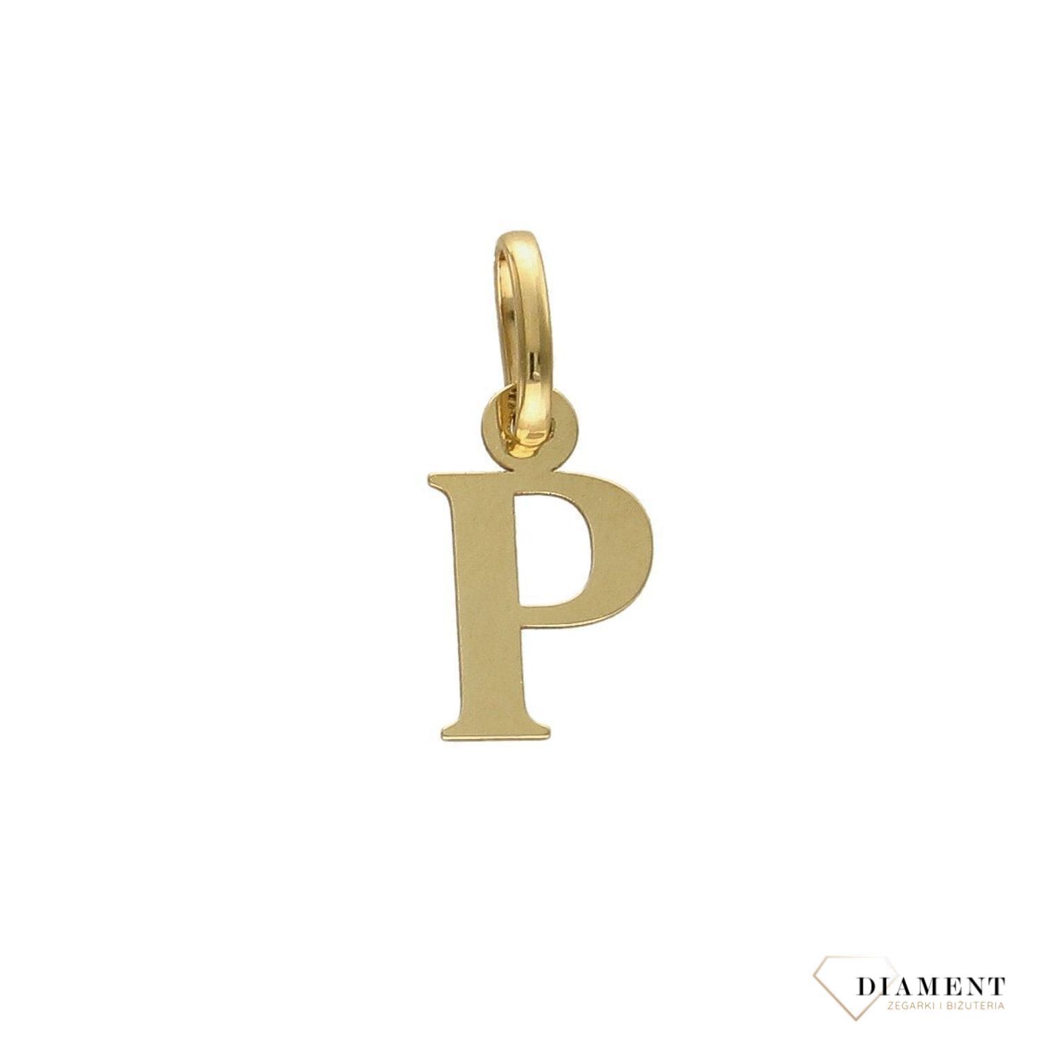 Złota zawieszka 585 literka P DIA-ZAW-2692P-585.jpg