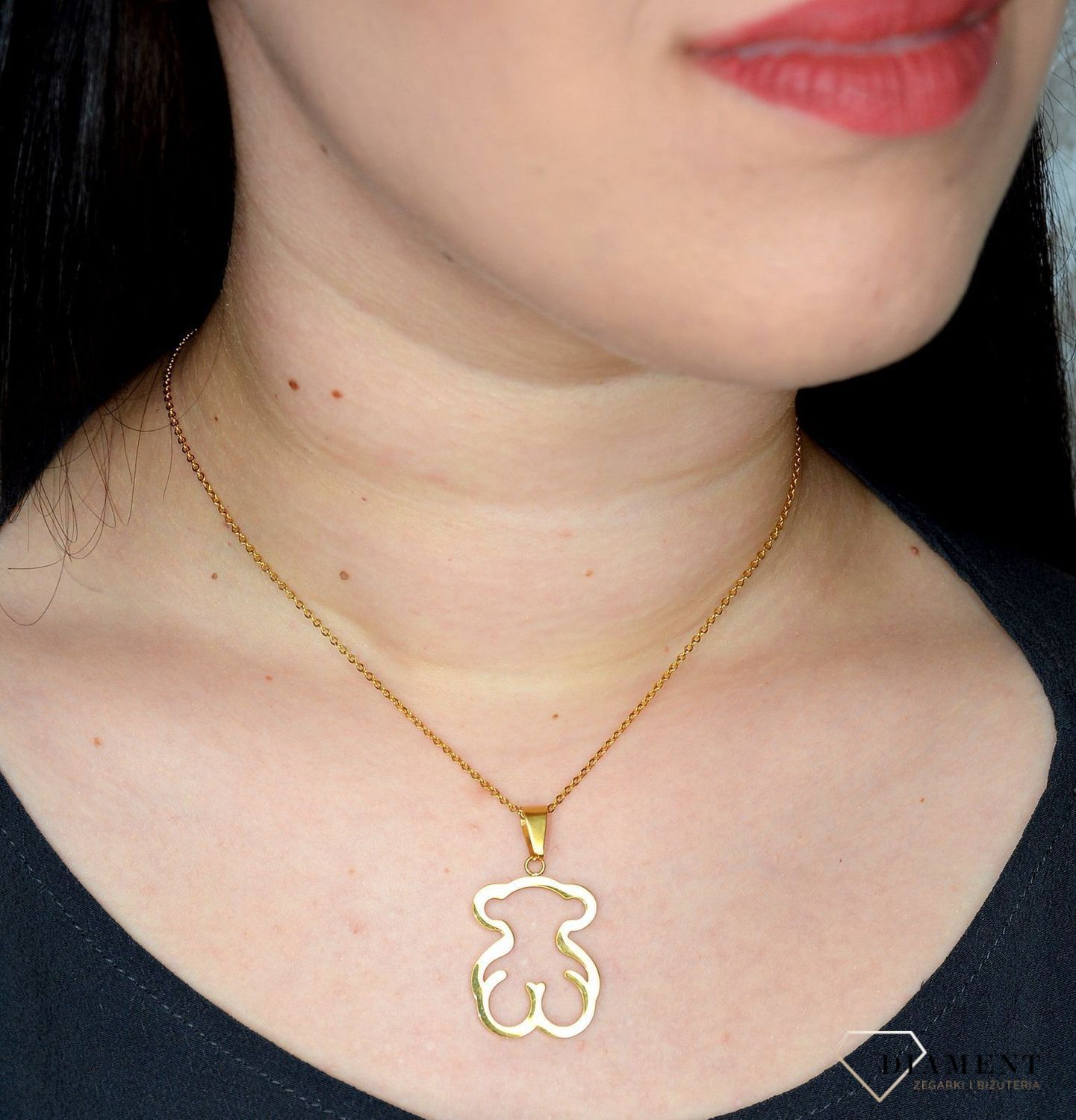 Zawieszka TUOS pozłacany mały miś DIA-ZAW-2815-STAL.jpg