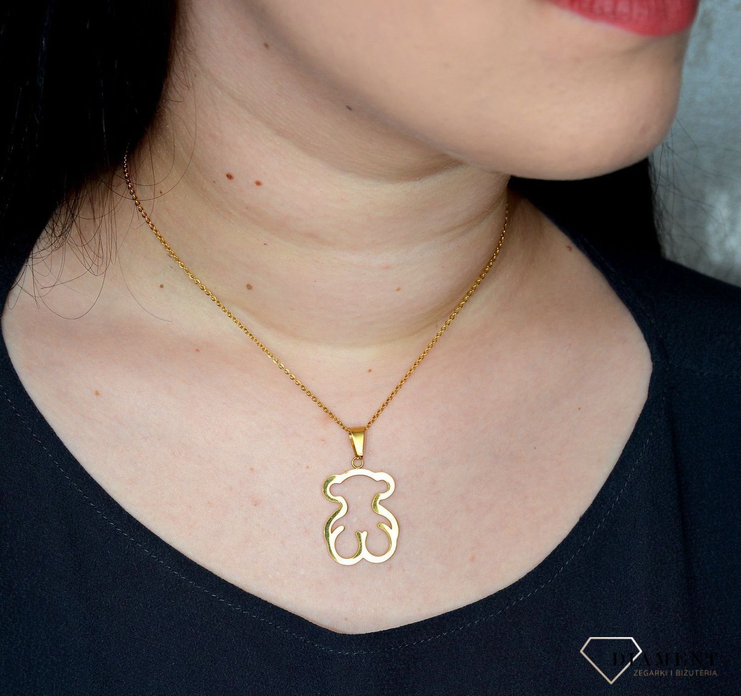 Zawieszka TUOS pozłacany mały miś DIA-ZAW-2815-STAL.jpg