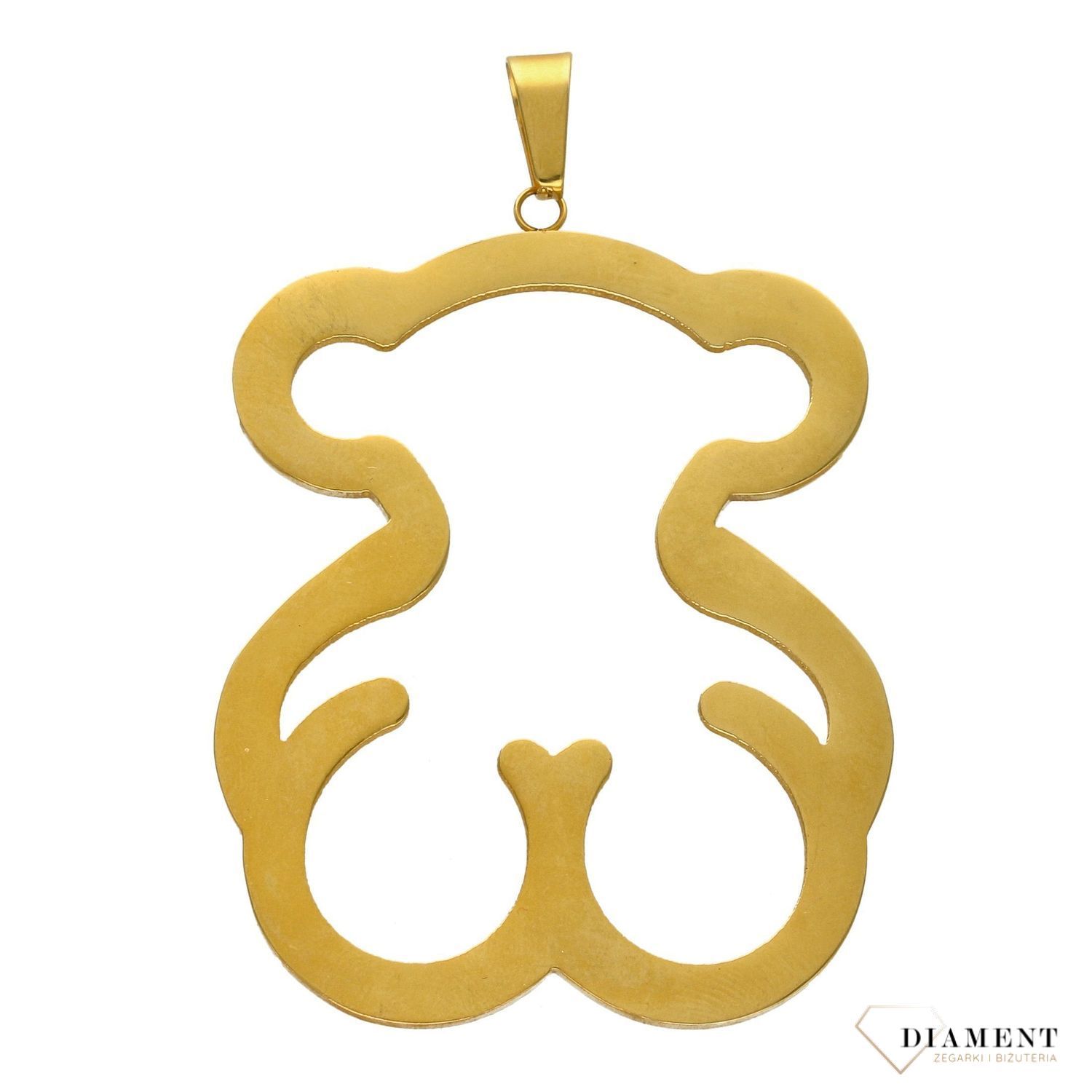 Duża zawieszka TUOS pozłacany duży miś DIA-ZAW-2816-STAL.jpg