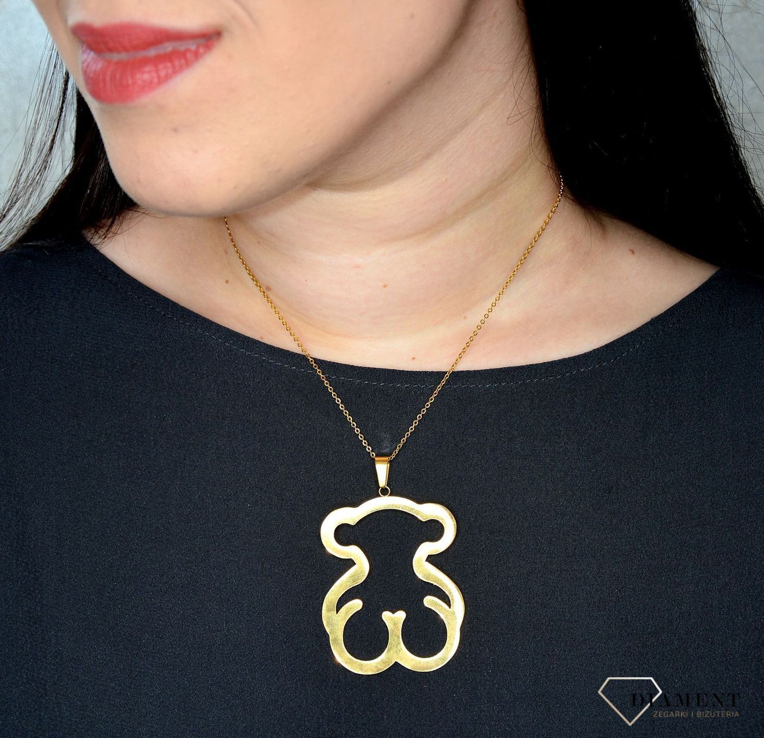 Duża zawieszka TUOS pozłacany duży miś DIA-ZAW-2816-STAL.jpg