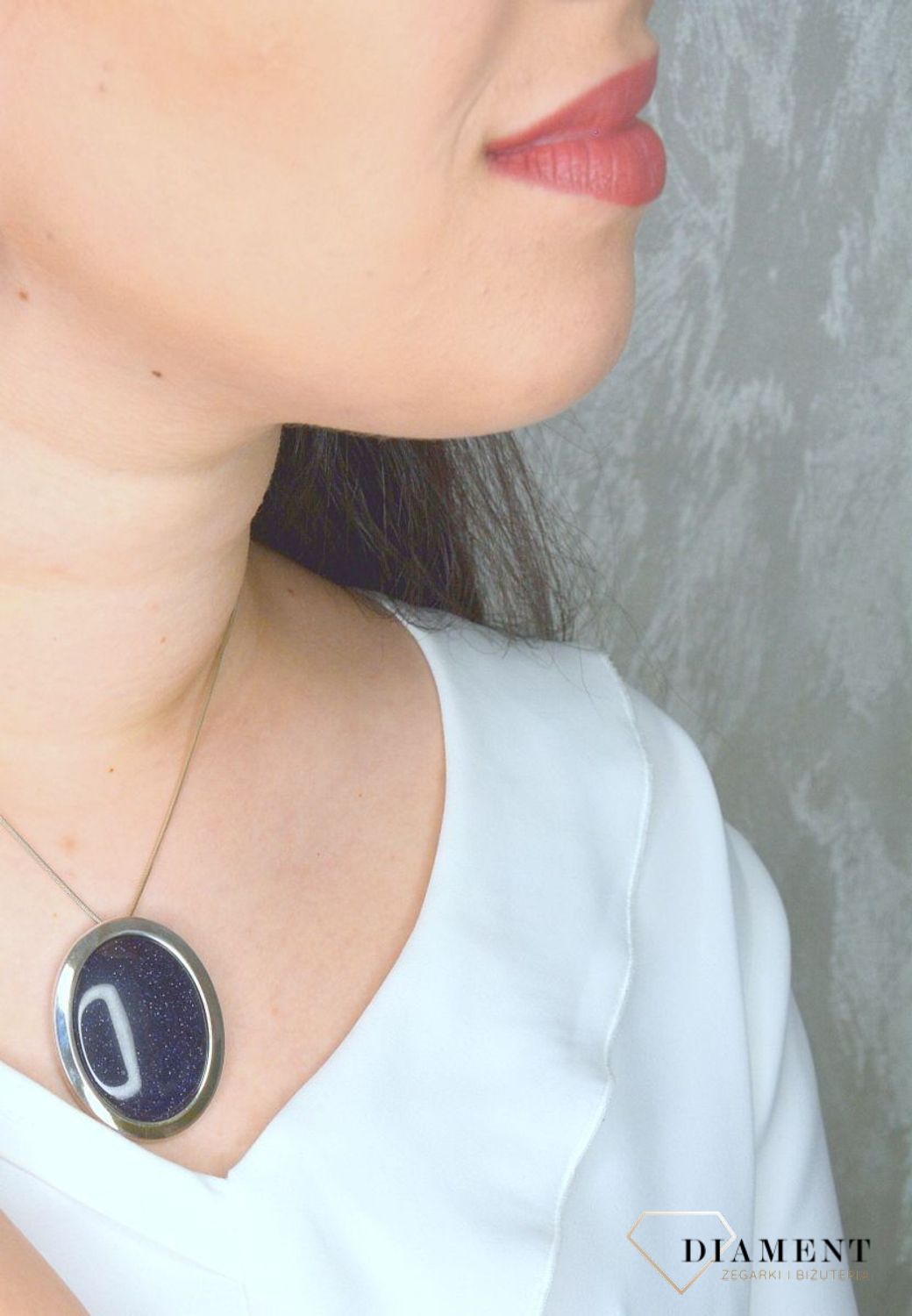 Srebrna zawieszka broszka z kamieniem Noc Kairu DIA-ZAW-2930-925.jpg