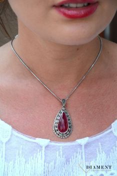 Zawieszka srebrna z markazytami ' Art deco '  DIA-ZAW-2934-925 💎 Srebrna zawieszka wykonana z próby 925 (1).JPG