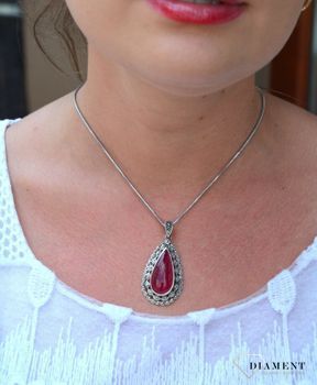 Zawieszka srebrna z markazytami ' Art deco '  DIA-ZAW-2934-925 💎 Srebrna zawieszka wykonana z próby 925 (2).JPG