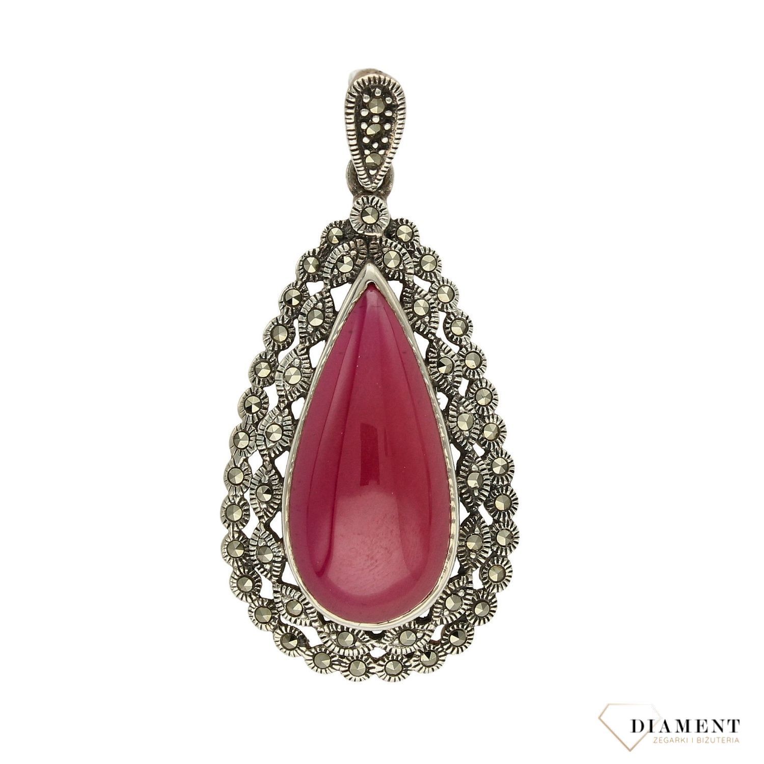Zawieszka srebrna z markazytami ' Art deco '  DIA-ZAW-2934-925.jpg