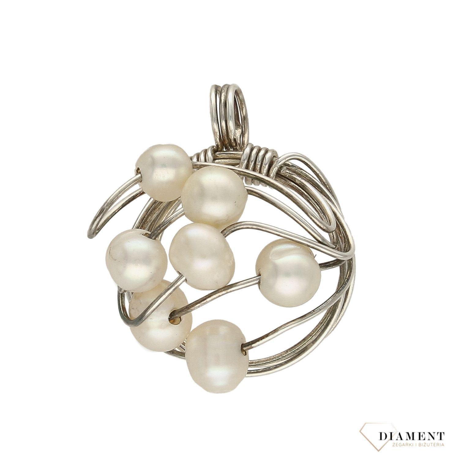 Srebrna zawieszka Perełki DIA-ZAW-2941-925.jpg
