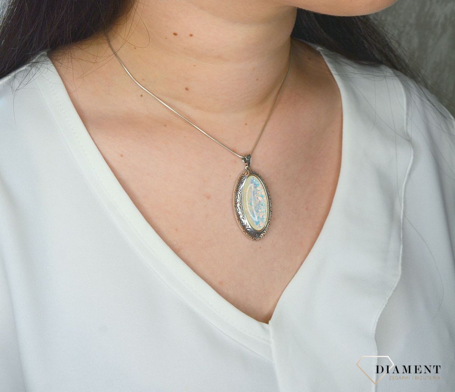Zawieszka srebrna 925 opal syntetyczny DIA-ZAW-2956-925.jpg