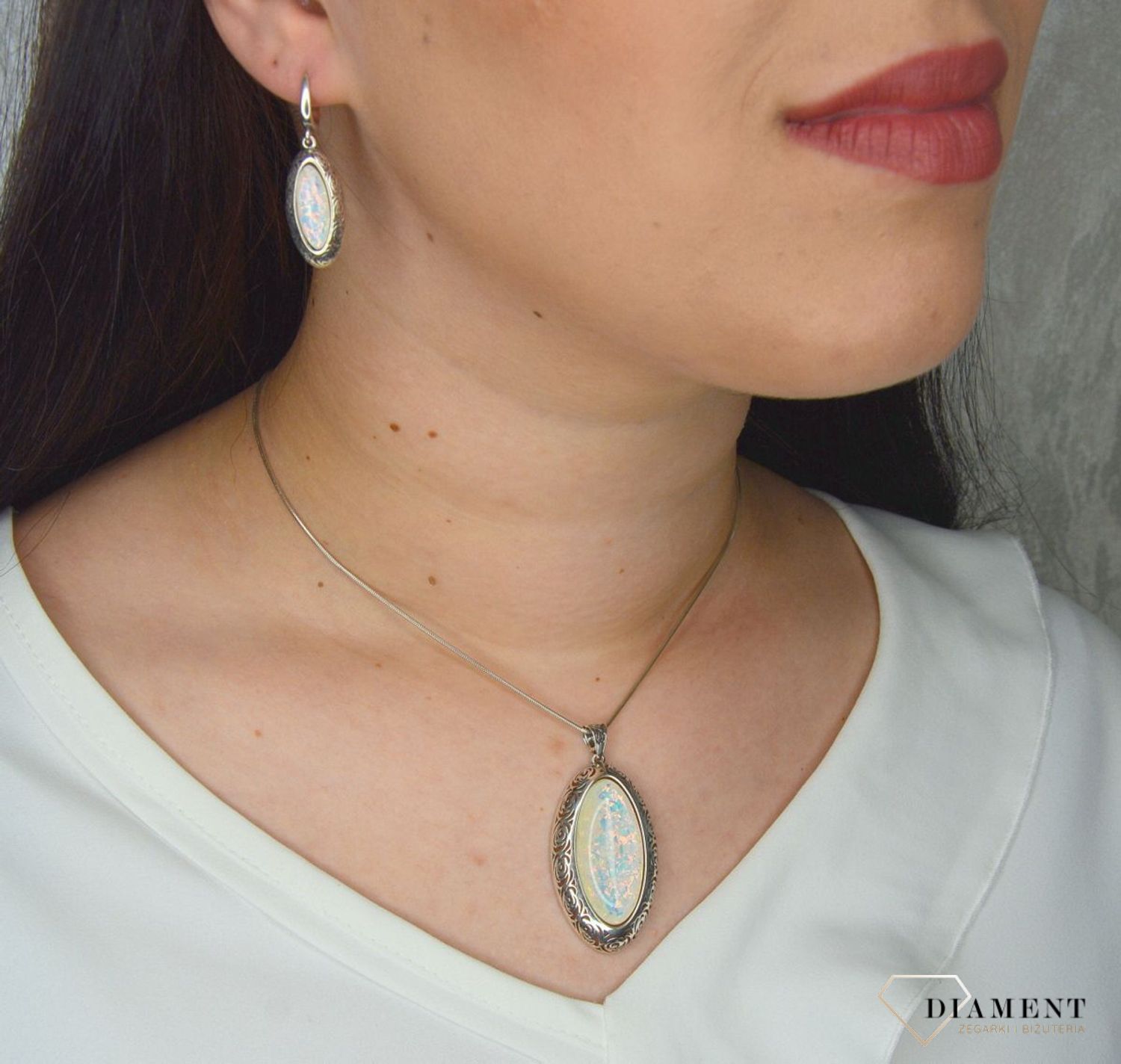 Zawieszka srebrna 925 opal syntetyczny DIA-ZAW-2956-925.jpg