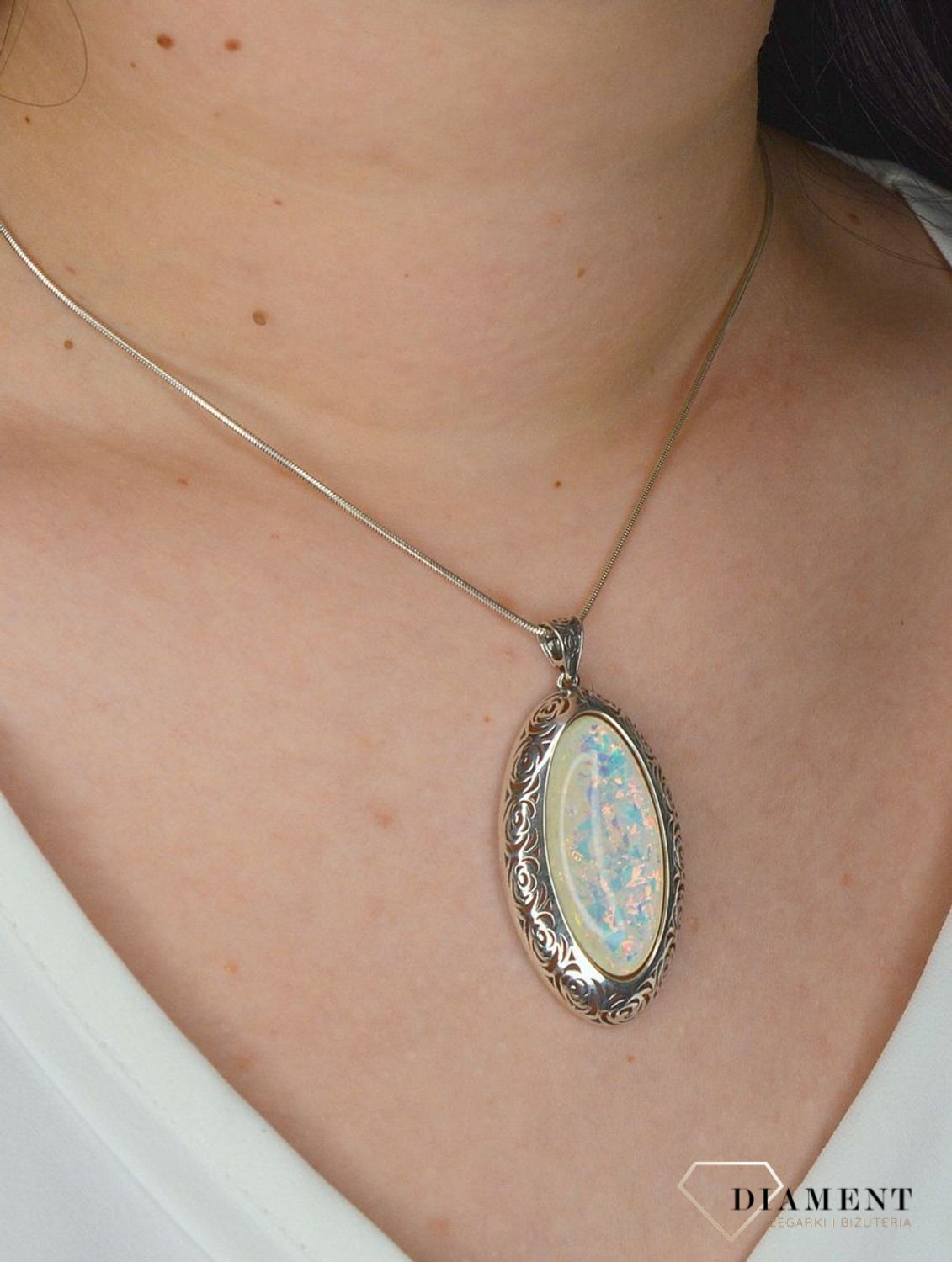 Zawieszka srebrna 925 opal syntetyczny DIA-ZAW-2956-925.jpg
