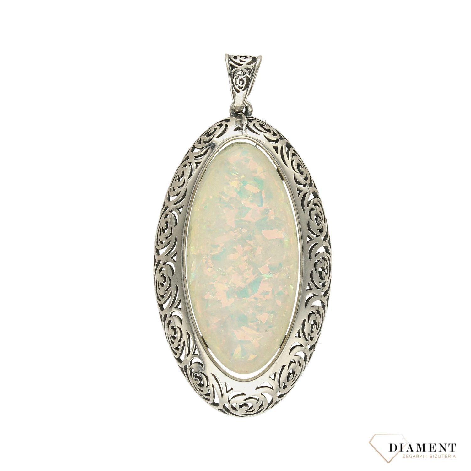 Zawieszka srebrna 925 opal syntetyczny DIA-ZAW-2956-925.jpg