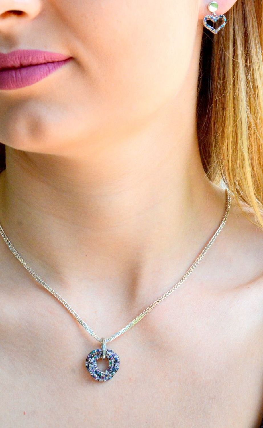 Zawieszka srebrna wiszące koła 'Multikolor' DIA-ZAW-2957-925.jpg