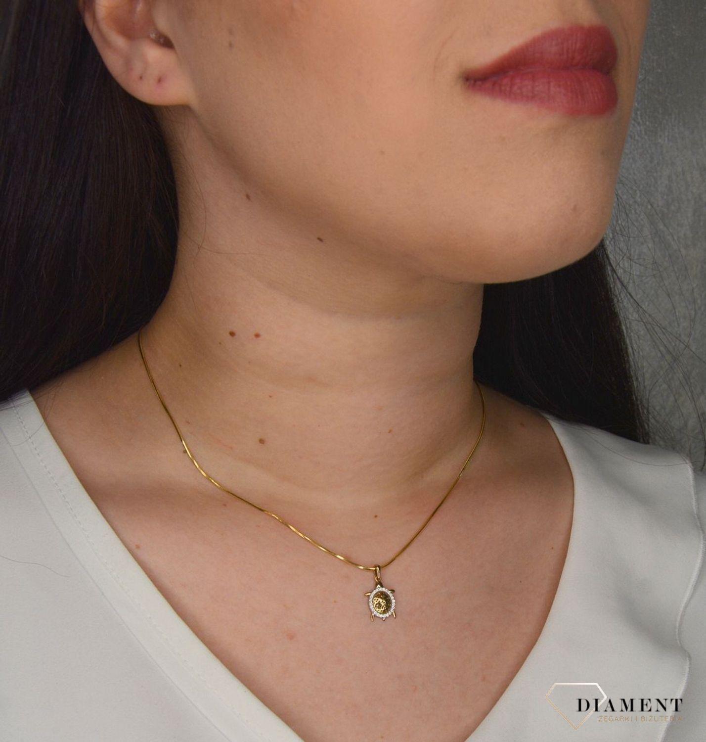 Złota zawieszka 333 kształt żółw DIA-ZAW-2992-333.jpg