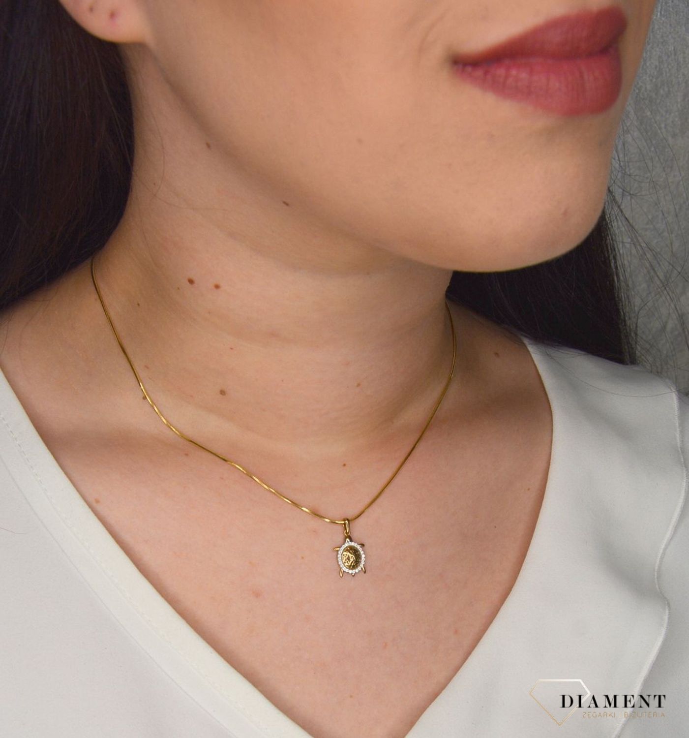 Złota zawieszka 333 kształt żółw DIA-ZAW-2992-333.jpg