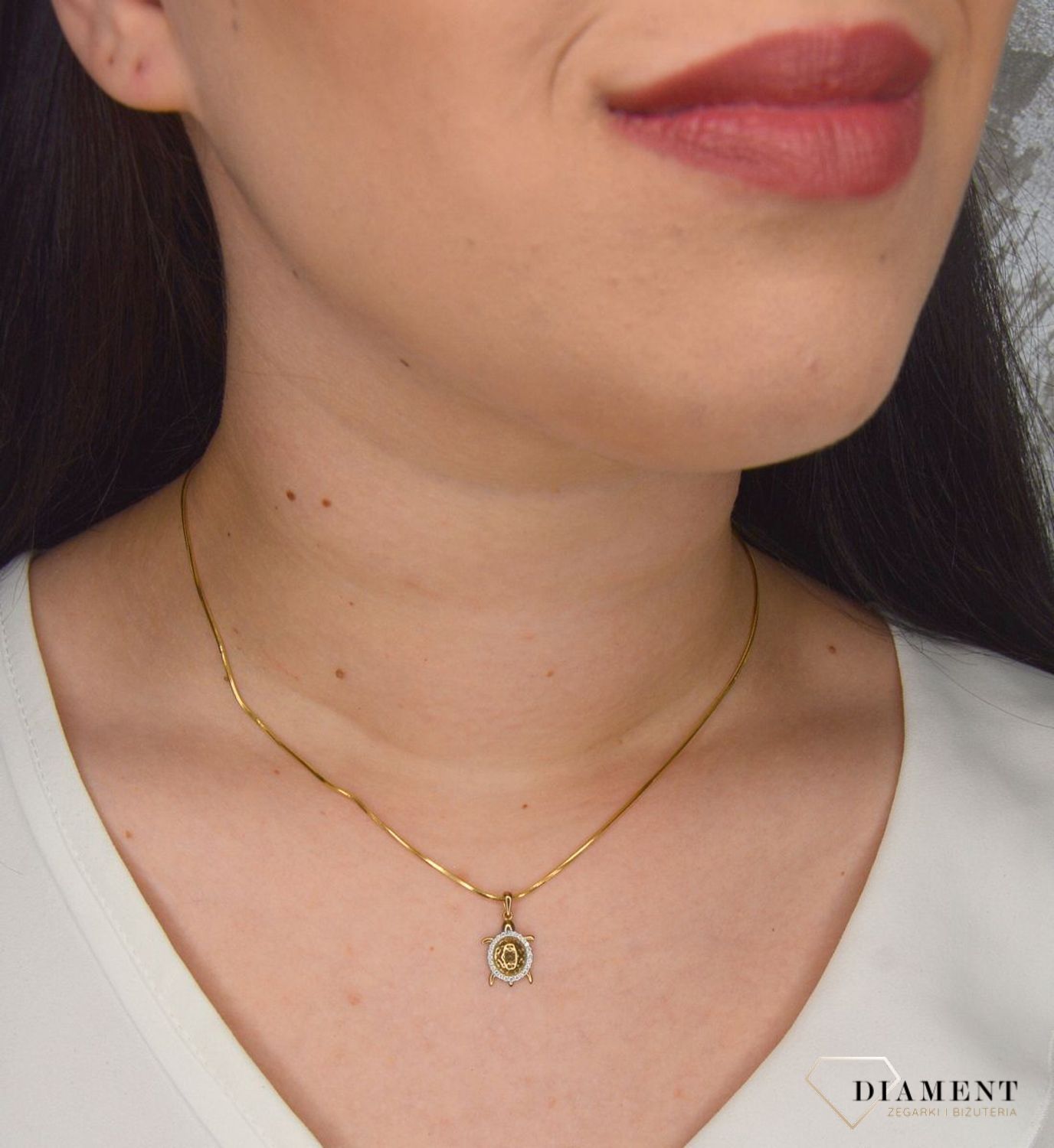 Złota zawieszka 333 kształt żółw DIA-ZAW-2992-333.jpg