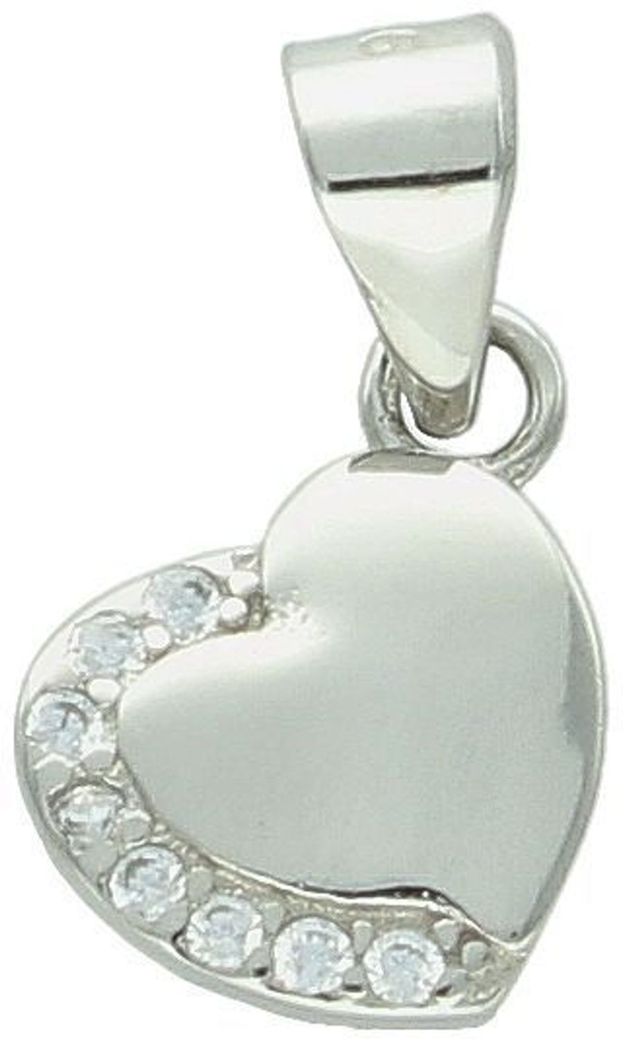 Zawieszka srebrna próba 925, serce zdobione cyrkonią DIA-ZAW-300357-925 Urocza zawieszka srebrna w kształcie serca, wykonana z srebra próby 925, ozdobiona cyrkonią, która subtelnie rozświetla 1.jpg
