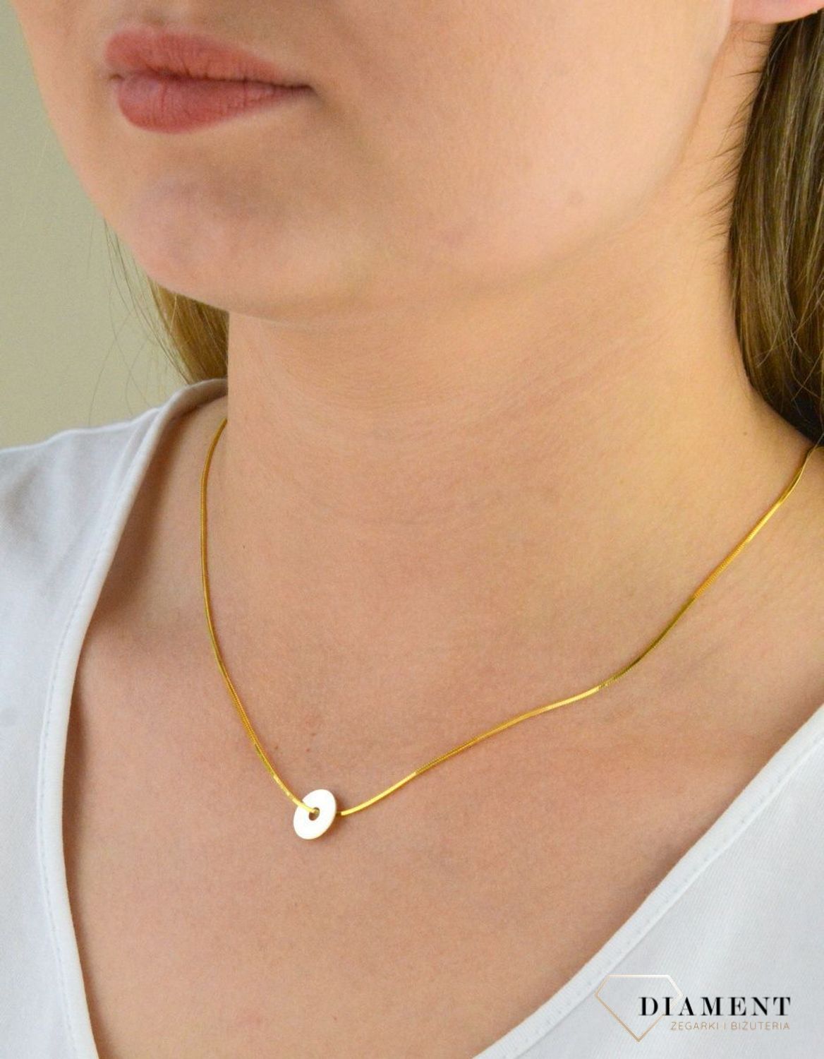 Złota zawieszka 585 płaskie kółko z dziurką DIA-ZAW-3023-585.jpg