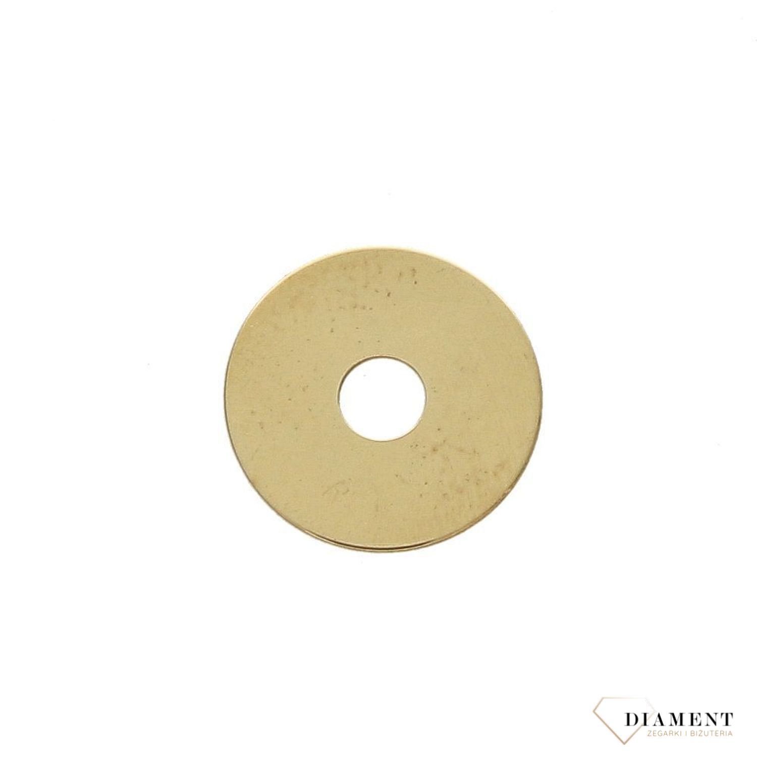 Złota zawieszka 585 płaskie kółko z dziurką DIA-ZAW-3023-585.jpg