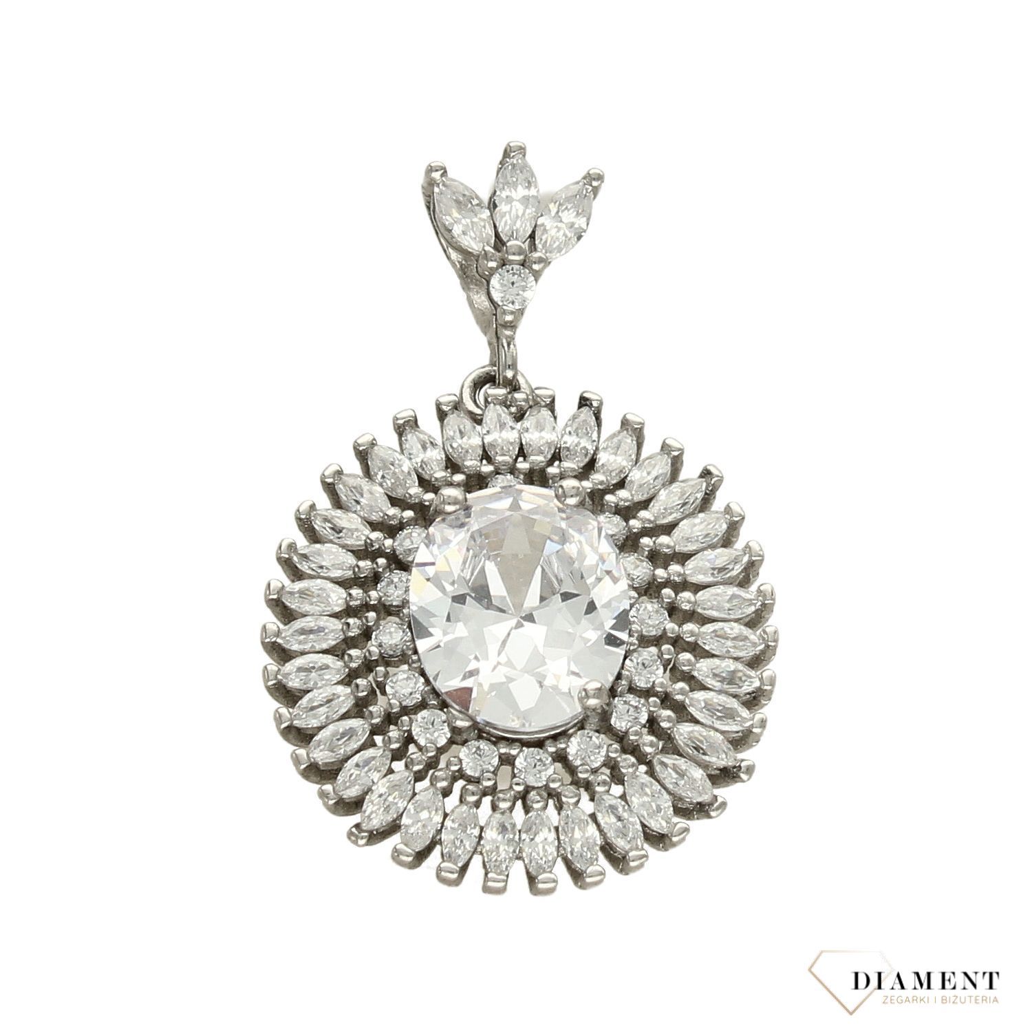 Srebrna zawieszka duża cyrkonia DIA-ZAW-3085-925.jpg