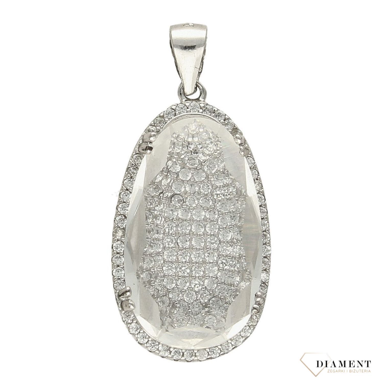 Srebrna zawieszka 925 duża cyrkonia DIA-ZAW-3090-925.jpg
