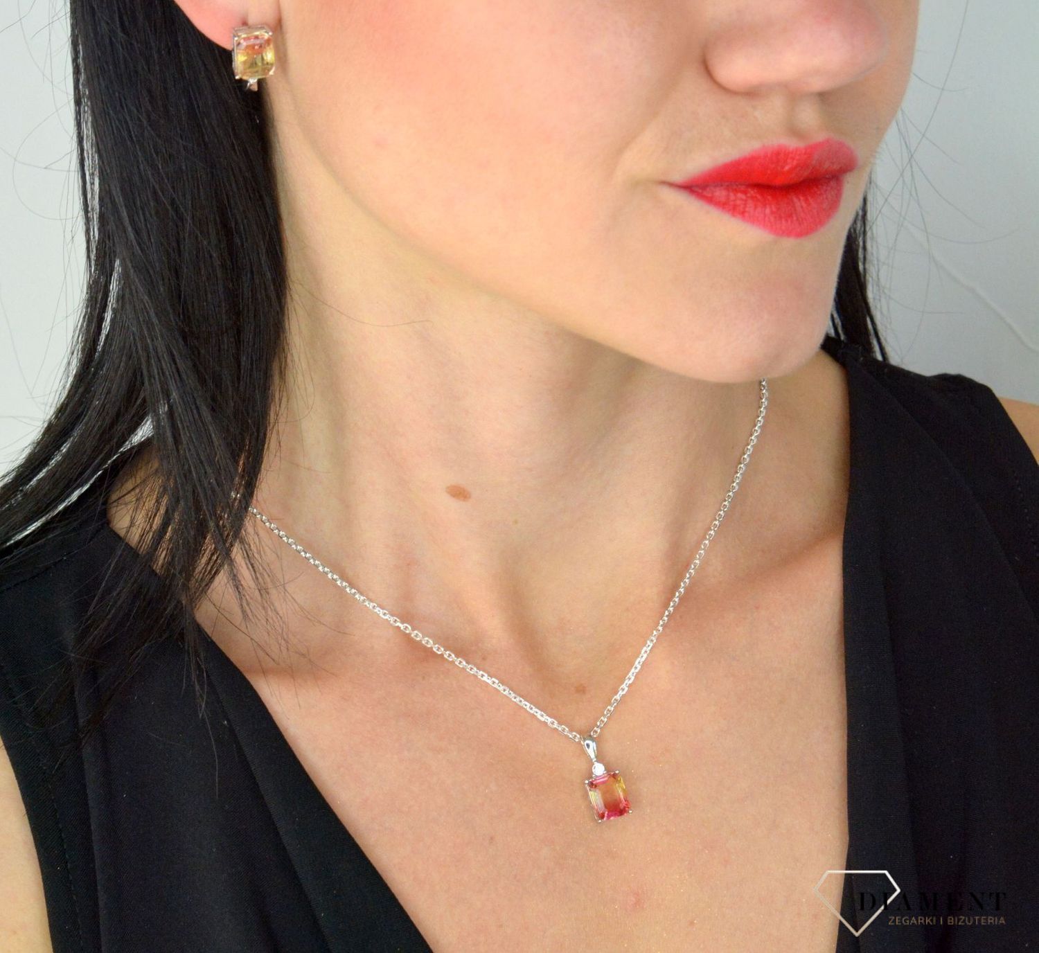 Srebrna zawieszka dwukolorowa Swarovski DIA-ZAW-3092-925.jpg