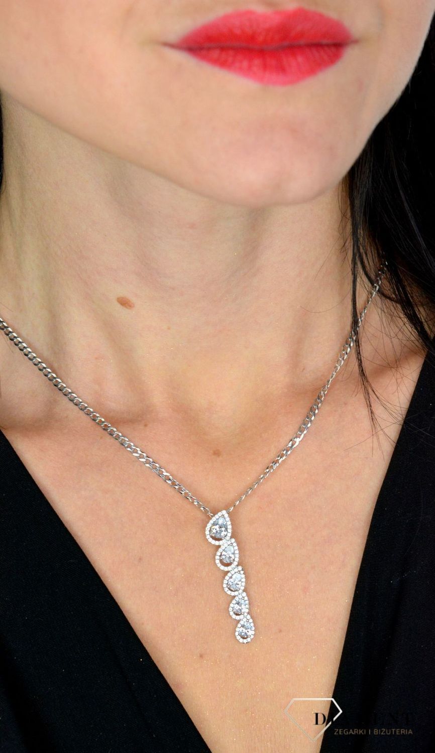 Srebrna zawieszka 925 rząd cyrkonii DIA-ZAW-3096-925.jpg