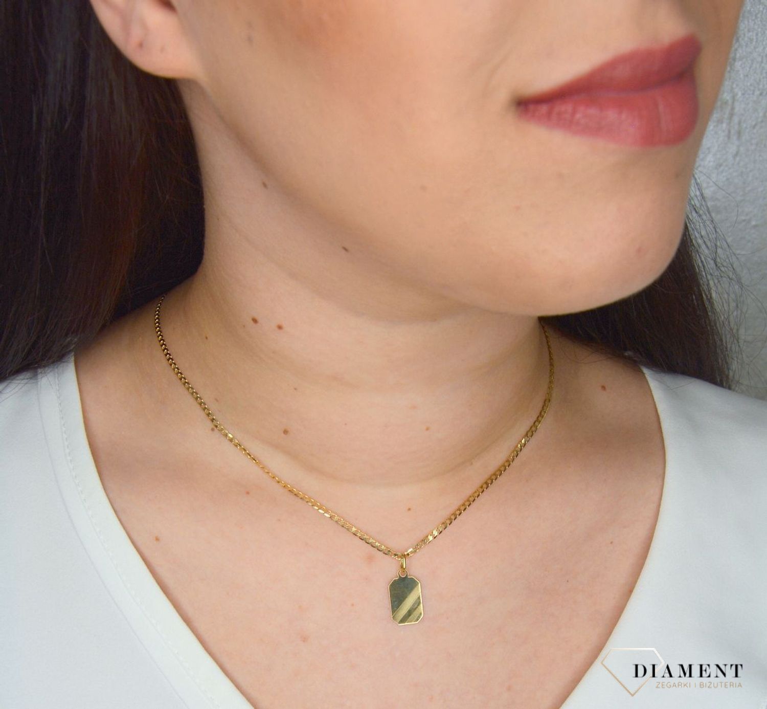 Złota zawieszka 585 blaszka DIA-ZAW-3113-585.jpg