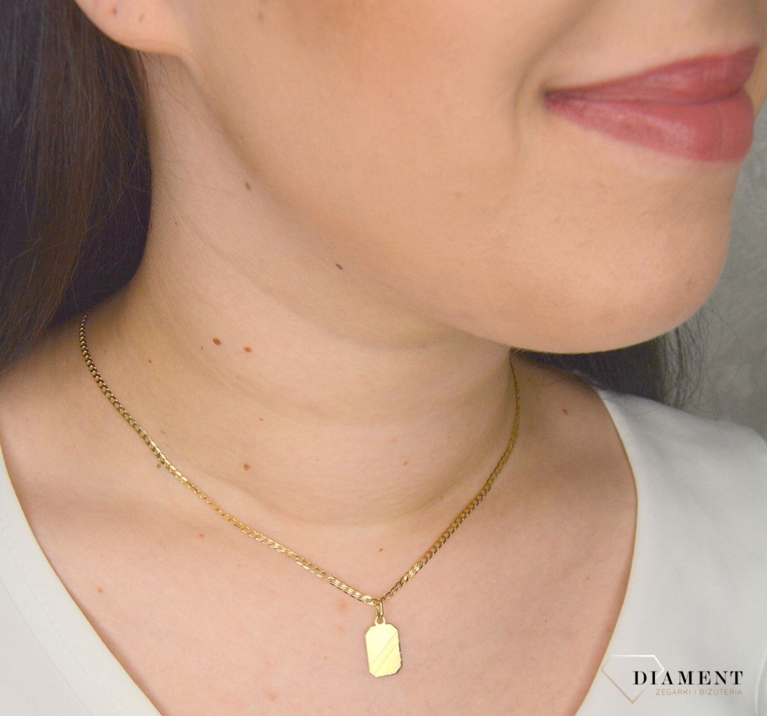 Złota zawieszka 585 blaszka DIA-ZAW-3113-585.jpg