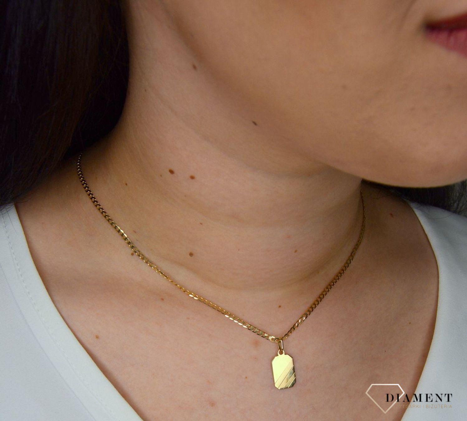 Złota zawieszka 585 blaszka DIA-ZAW-3113-585.jpg