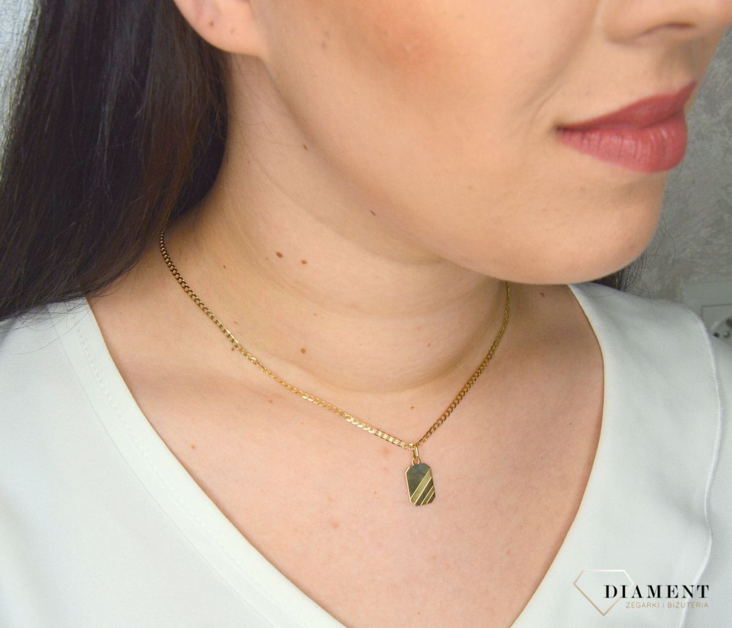 Złota zawieszka 585 blaszka DIA-ZAW-3113-585.jpg