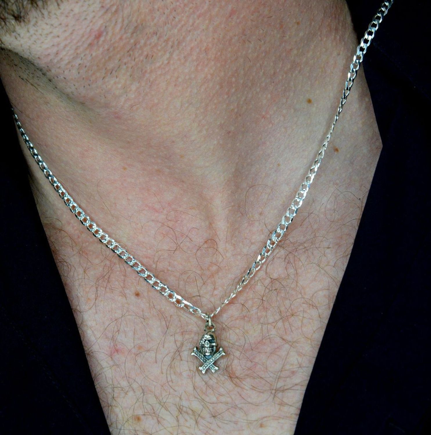 Srebrna zawieszka męska Pirat Czaszka DIA-ZAW-3190-925. Srebrna zawieszka męska. Srebrna zawieszka czaszka. Czaszka pirata męska. Zawieszka męska na prezent..jpg