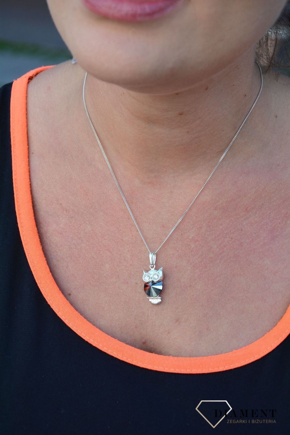 Srebrna zawieszka sowa z cyrkoniami DIA-ZAW-3196-925.jpg