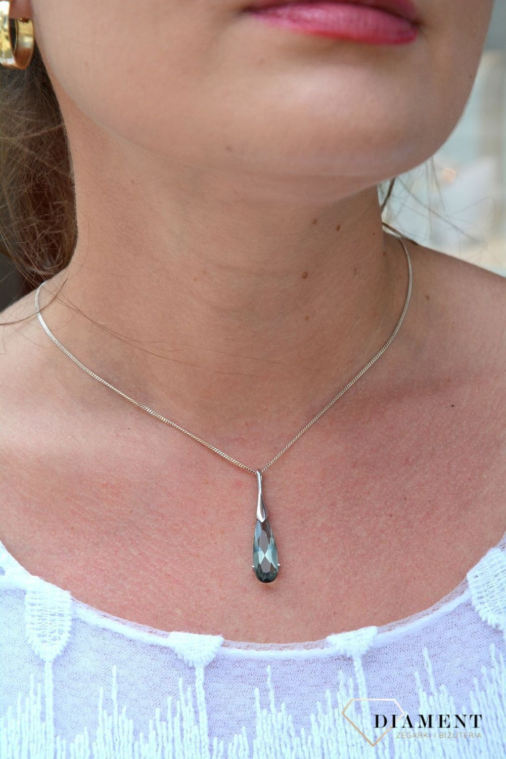 Zawieszka srebrna szara łezka Swarovski DIA-ZAW-3199-925.jpg