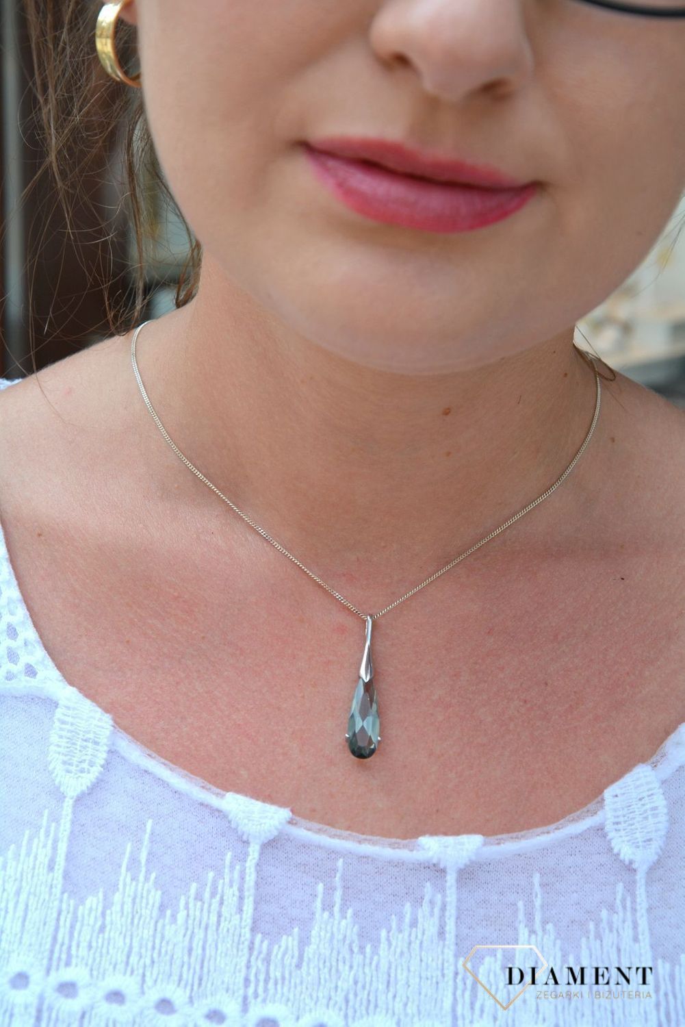 Zawieszka srebrna szara łezka Swarovski DIA-ZAW-3199-925.jpg