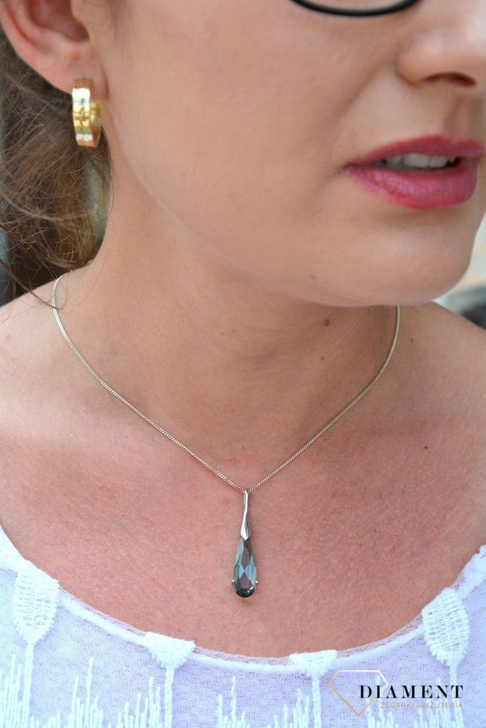 Zawieszka srebrna szara łezka Swarovski DIA-ZAW-3199-925.jpg