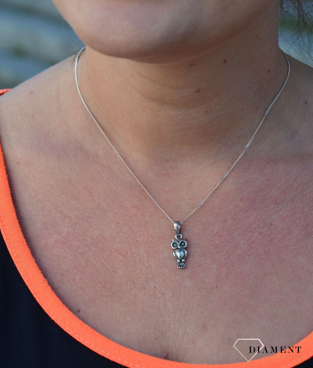 Srebrna zawieszka rodowana sowa DIA-ZAW-3202-925.jpg