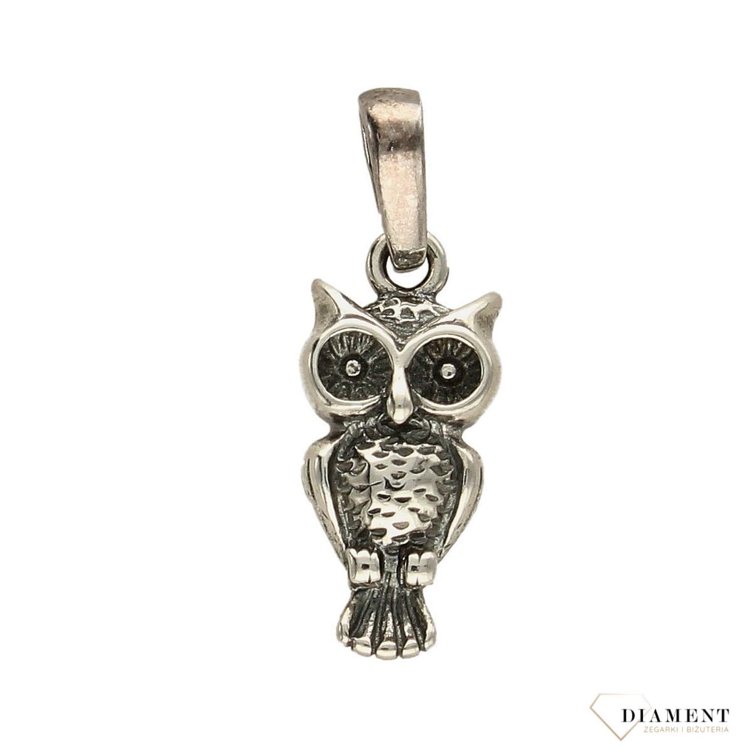 Srebrna zawieszka rodowana sowa DIA-ZAW-3202-925.jpg
