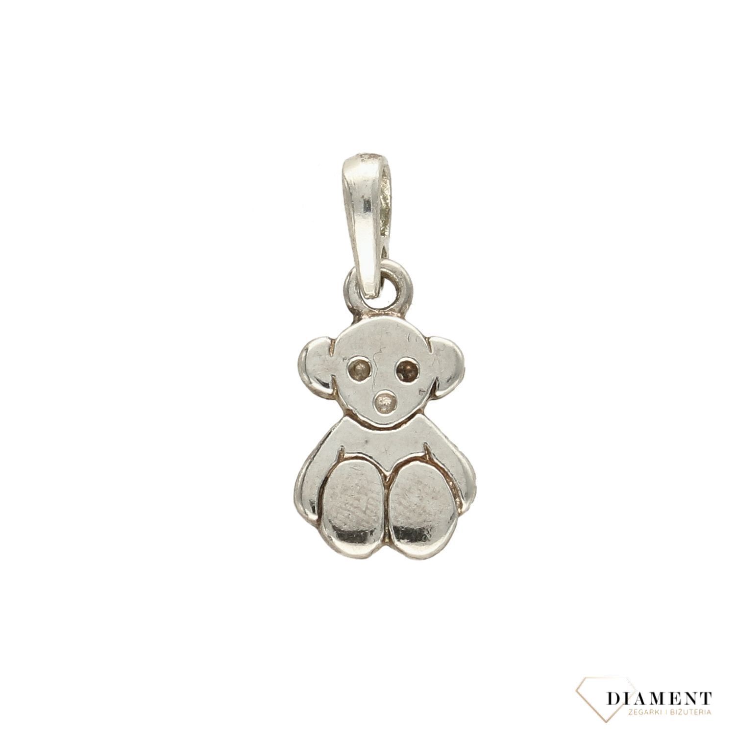 Srebrna zawieszka miś DIA-ZAW-3204-925.jpg