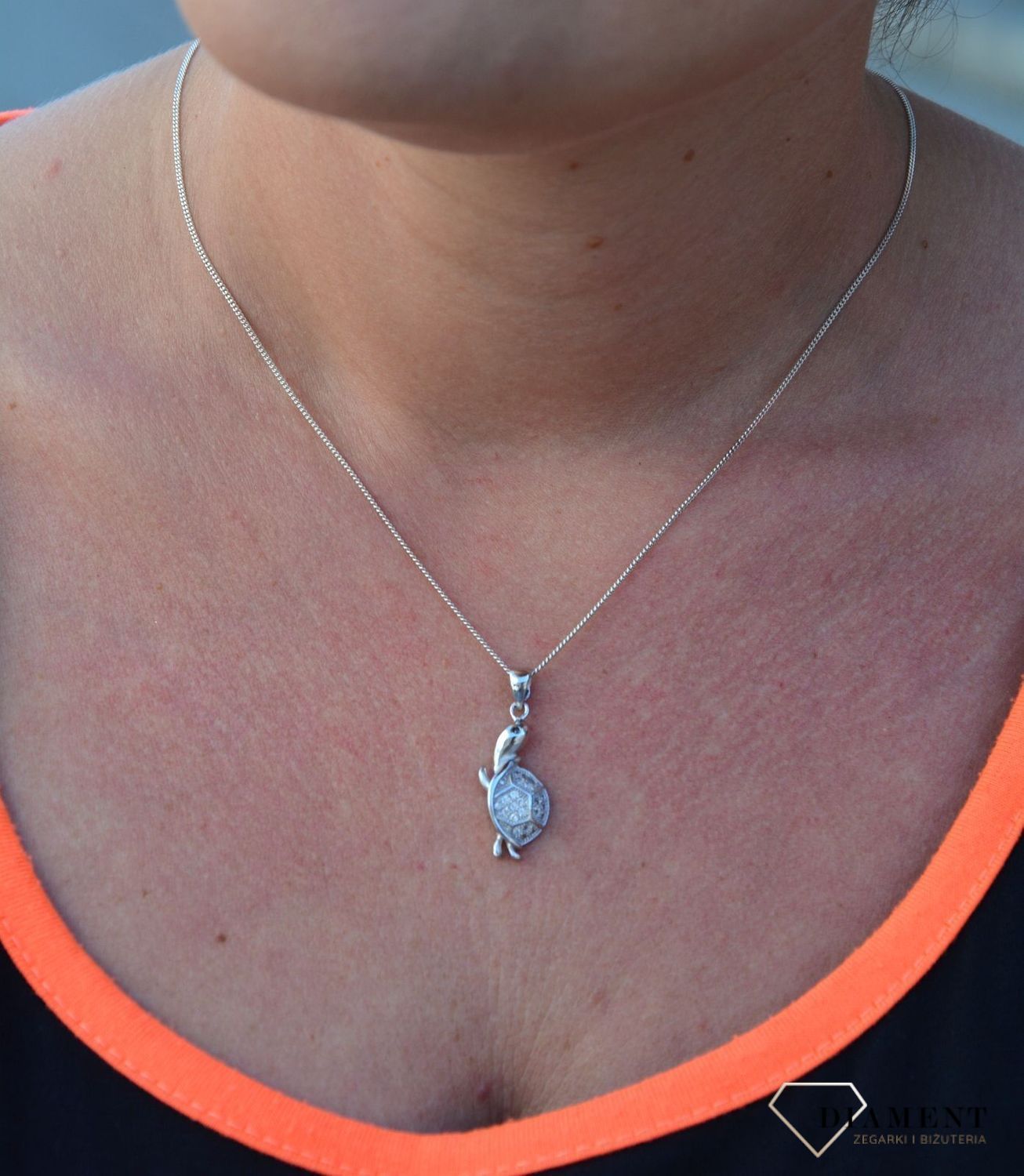 Srebrna zawieszka żółw z cyrkoniami DIA-ZAW-3206-925.jpg